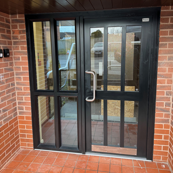 Commercial aluminium door